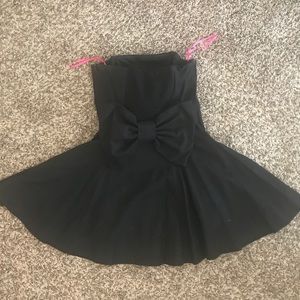 Betsey Johnson Black Strapless Dress